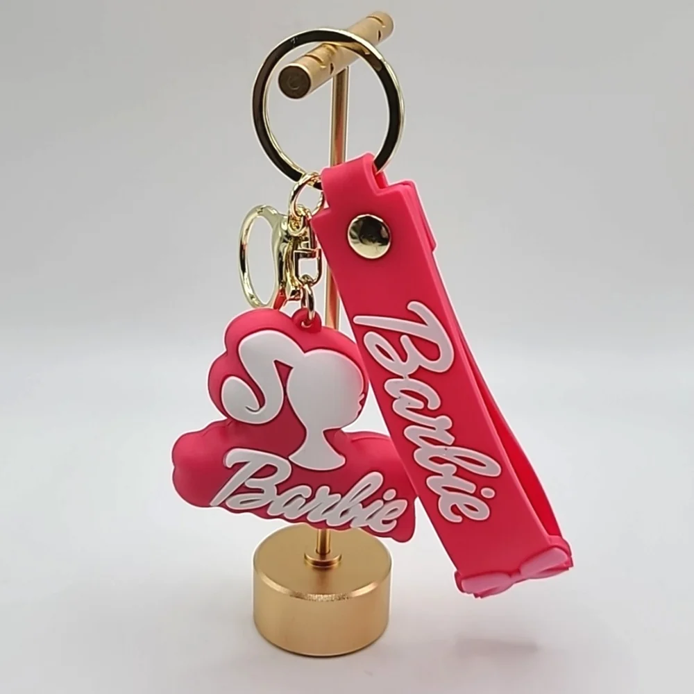 Barbie Pink Silicone Silhouette Keychain